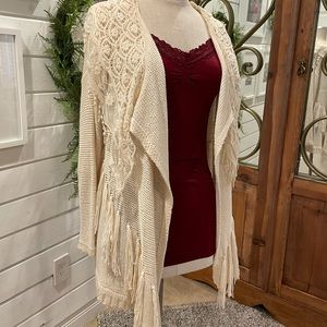 Buckle Western/Boho Cream cardigan